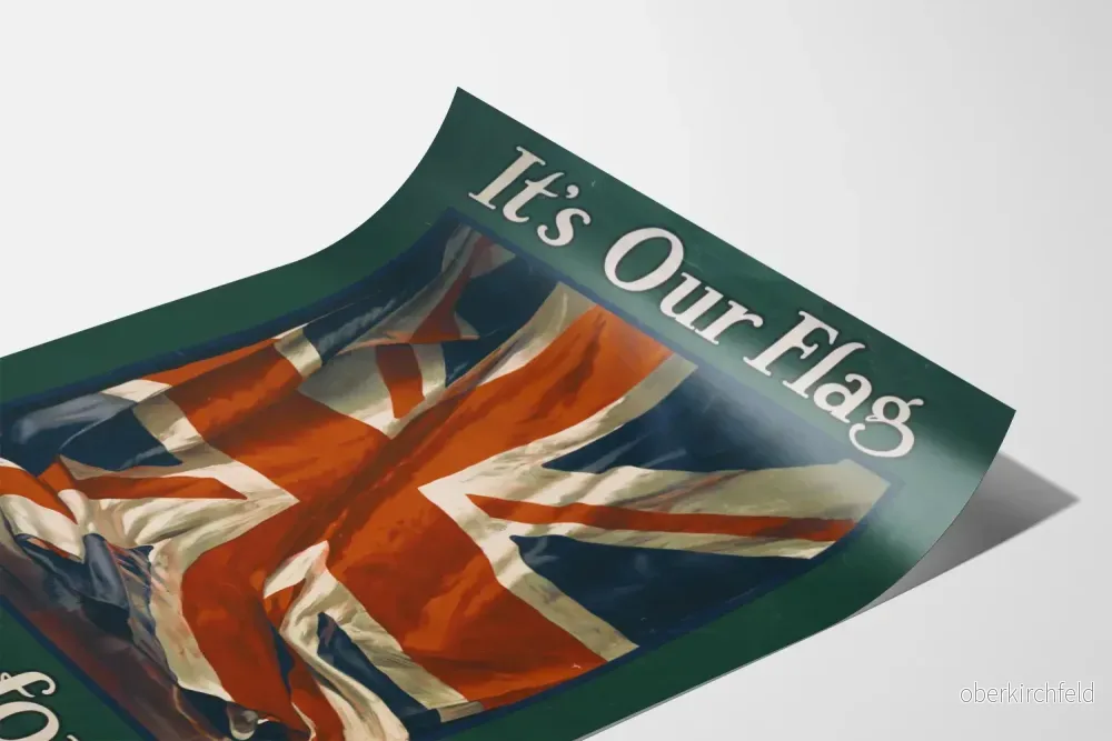 Dekorativ poster Det är vår flagga - Brittisk patriotisk flagga och slogan - Bild 3