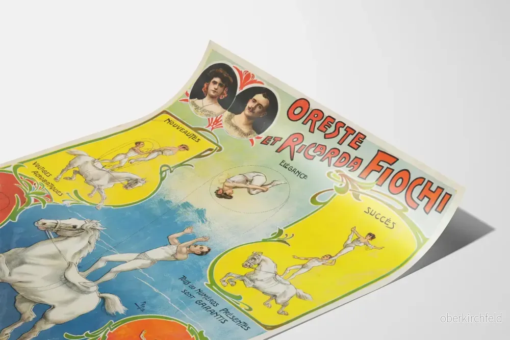 Vintageposter Oreste och Ricarda Fiochi - Ridsportakrobatik - Bild 3