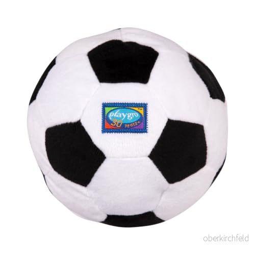Playgro My First Football, Integrated Rattle, From 6 Months, Soccer Ball, Black/White, 40043 9321104120175