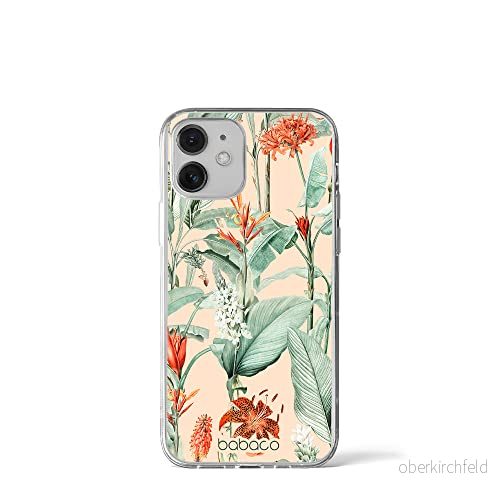 ERT GROUP mobiltelefonfodral för Iphone 12 Mini originalt och officiellt licensierat Babaco mönster Flowers 048 optimalt anpassad till formen på mobiltelefonen, fodral tillverkad av TPU plast 5905131337658
