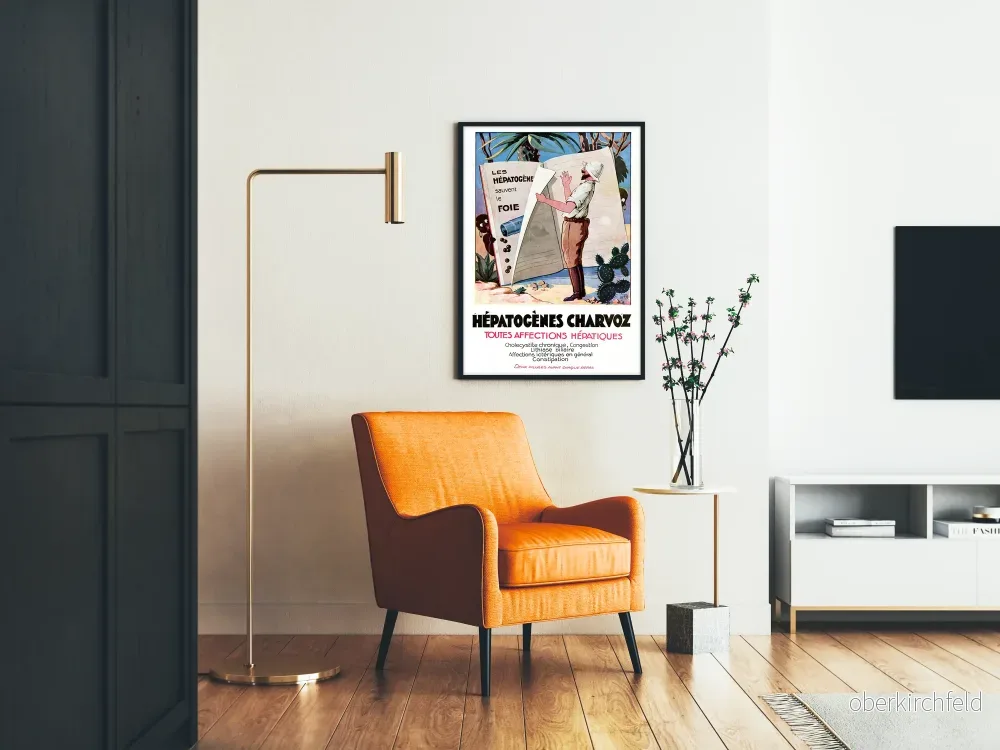Vintageposter Hépatogènes Charvoz för alla leversjukdomar - Bild 2