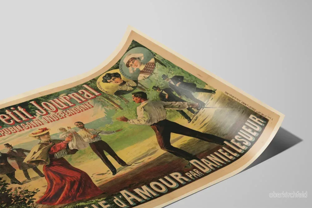 Gammal poster Le Petit Journal - Le Masque d'Amour av Daniel Lesueur - Bild 2