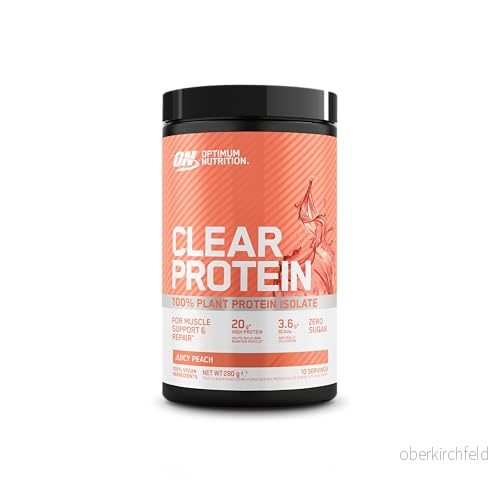 ON Clear Protein 100% växtbaserat, veganskt och sockerfritt proteinpulver med BCAA, ärtproteinisolat för muskler, Juicy Peach smak, 10 portioner, 280 g 5060751995319