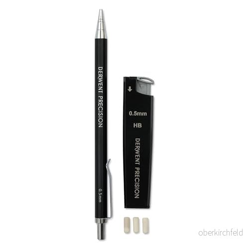 Derwent Precision Mekanisk Stiftpenna, HB 0,5 mm, Set, 2302428 5028252510714