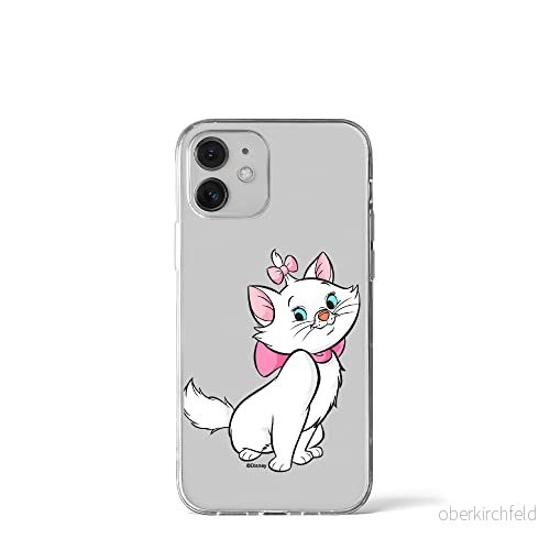 ERT GROUP mobiltelefonfodral för Iphone 12 Mini originalt och officiellt licensierat Disney mönster Marie 007 optimalt anpassad till formen på mobiltelefonen, gedeeltelijk transparant 5905131129154