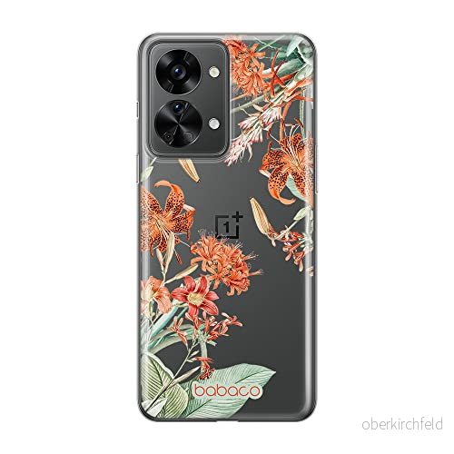 ERT GROUP mobiltelefonfodral för Oneplus NORD 2T 5G originalt och officiellt licensierat Babaco mönster Flowers 057 optimalt anpassad till formen på mobiltelefonen, gedeeltelijk transparant 5905511274566