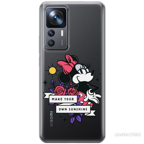 ERT GROUP mobiltelefonfodral för Xiaomi 12T/ 12T pro/ K50 Ultra originalt och officiellt licensierat Disney mönster Minnie 073 optimalt anpassad till formen på mobiltelefonen, gedeeltelijk transparant 5905795025144