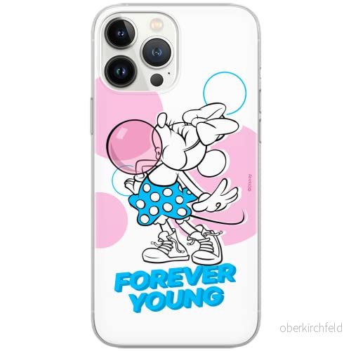 ERT GROUP mobiltelefonfodral för Iphone 13 PRO originalt och officiellt licensierat Disney mönster Minnie 055 Vit optimalt anpassad till formen på mobiltelefonen, fodral tillverkad av TPU plast 5903932854015