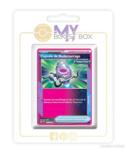 Capsule de Redémarrage (Reboot Pod) 158/162 Future Ace Spec Trainer Holo Myboost X Écarlate et Violet 5 Forces Temporelles Box med 10 franska Pokémon kort 3701604915321