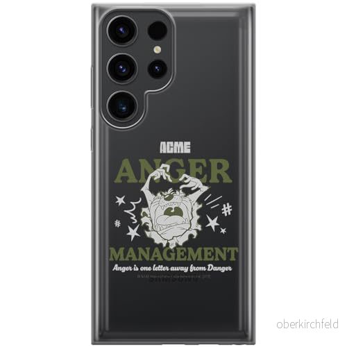 ERT GROUP mobiltelefonfodral för Samsung S23 ULTRA originalt och officiellt licensierat Looney Tunes mönster Tasmanian 006 optimalt anpassad till formen på mobiltelefonen, gedeeltelijk transparant 5905795136017