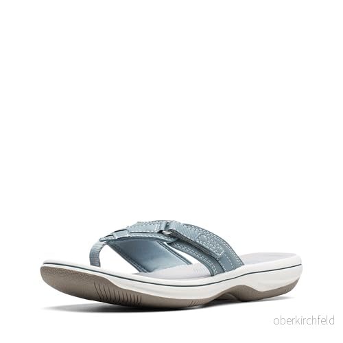 Clarks Damen Breeze Sea Flipflop, Blå grå syntetisk, 39 EU 889308207140