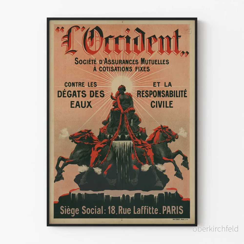 Vintageposter L'Occident Assurances Mutuelles väggdekoration