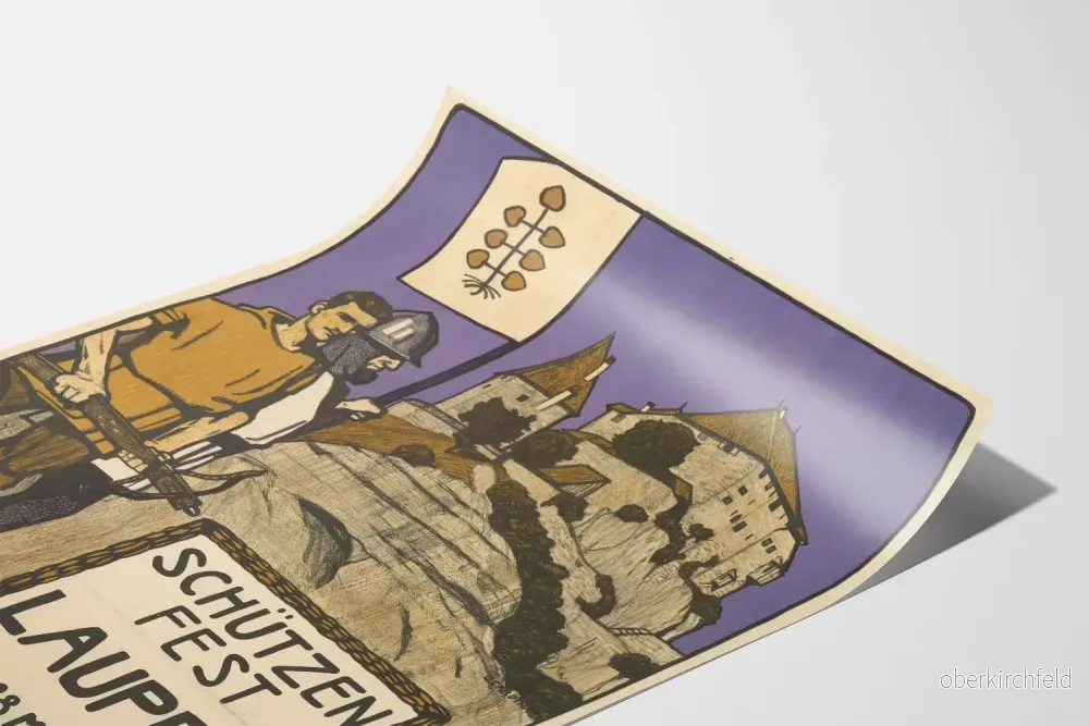 Vintageposter Schützenfest Lautpen 1907 historisk väggdekoration - Bild 3