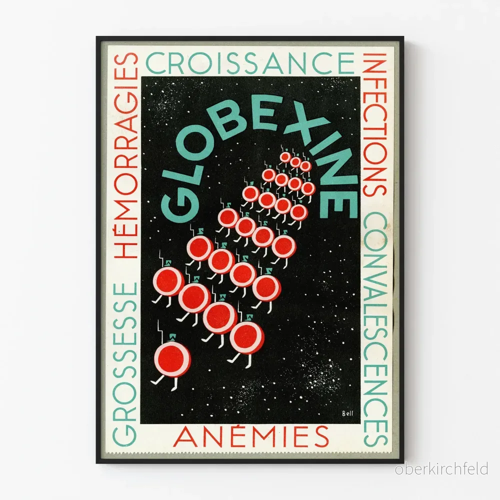 Vintageposter Globexine - Väggdekoration för Hälsa och Medicin