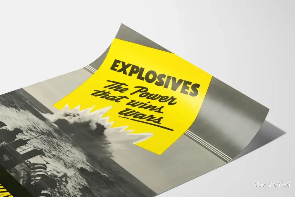 Vintage krigsaffisch Explosives The Power that Wins Wars - Bild 3