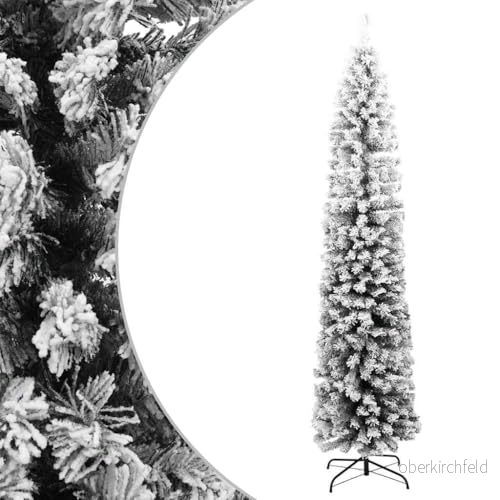 vidaXL Smal plastgran med snö grön 210 cm PVC 8720286011546