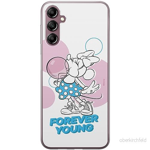 ERT GROUP mobiltelefonfodral för Samsung A14 4G/5G originalt och officiellt licensierat Disney mönster Minnie 055 optimalt anpassad till formen på mobiltelefonen, fodral tillverkad av TPU plast 5905511819194