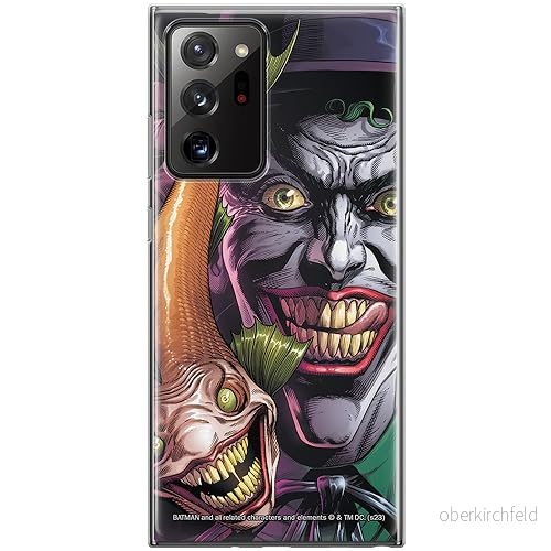 ERT GROUP mobiltelefonfodral för Samsung GALAXY NOTE 20 ULTRA originalt och officiellt licensierat DC mönster Joker 021 anpassad till formen på mobiltelefonen, fodral tillverkad av TPU plast 5905795055776