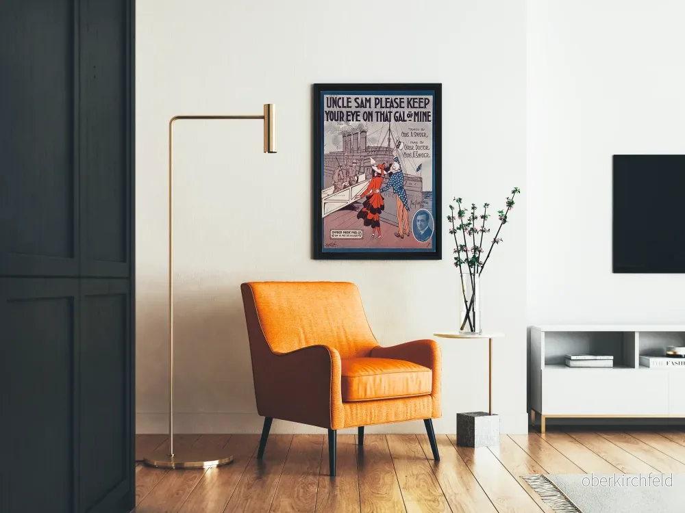 Vintageposter av Uncle Sam och soldater vid avfärd - Bild 2