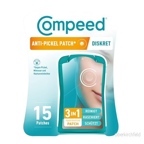 Compeed Anti finne * Patch diskret rengör, döljer och skyddar hydrokolloid finnar lappar perfekt för användning på dagen riktade områden 15 1,5 x cm 3663555005400