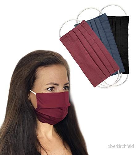 Community masker 3 pack set unisex provisorisk mask reversibel munskyddsmask mun och nässkydd med motiv bomull BCI tvättbar 4044372033583