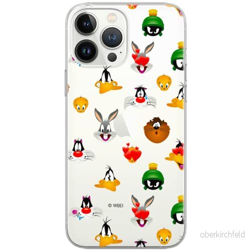 ERT GROUP mobiltelefonfodral för Samsung S10 PLUS originalt och officiellt licensierat Looney Tunes mönster 007 Vit optimalt anpassad till formen på mobiltelefonen, gedeeltelijk transparant 5903040893579
