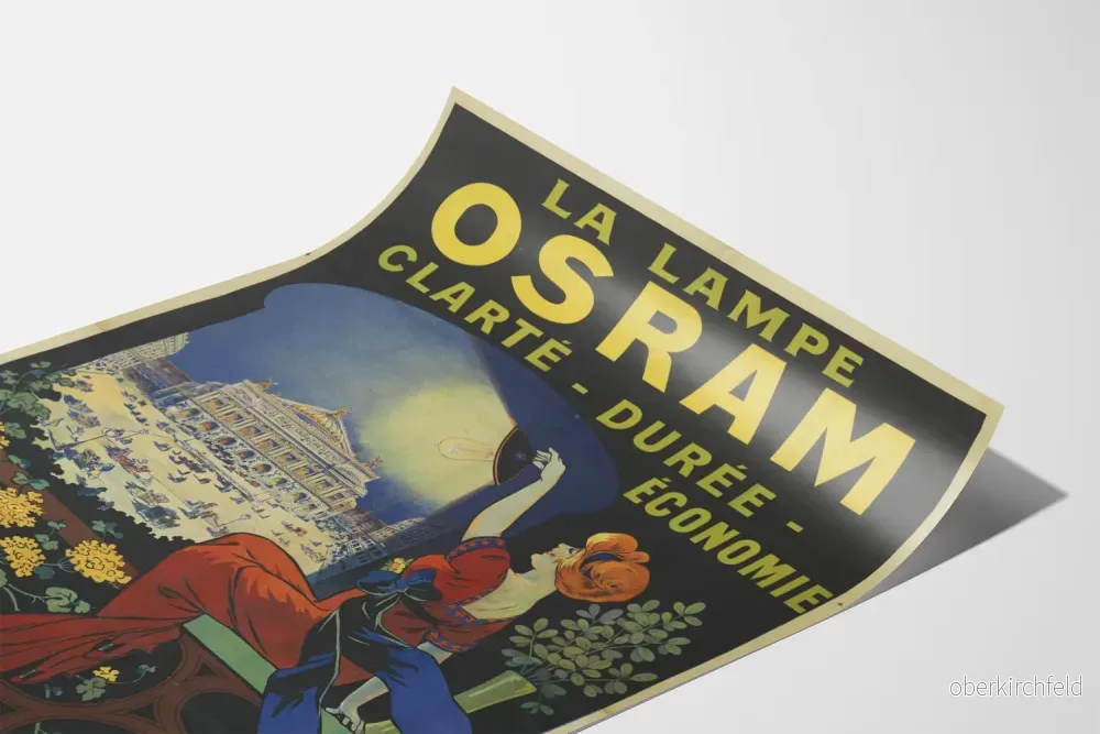 Vintageposter La Lampe Osram - Klarhet, Varaktighet, Ekonomi - Bild 3