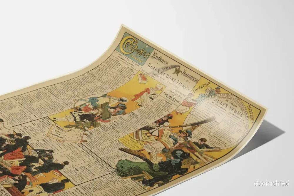 Hetzel Samlingsposter - Vintage Väggdekoration för Litteratur och Utbildning - Bild 3