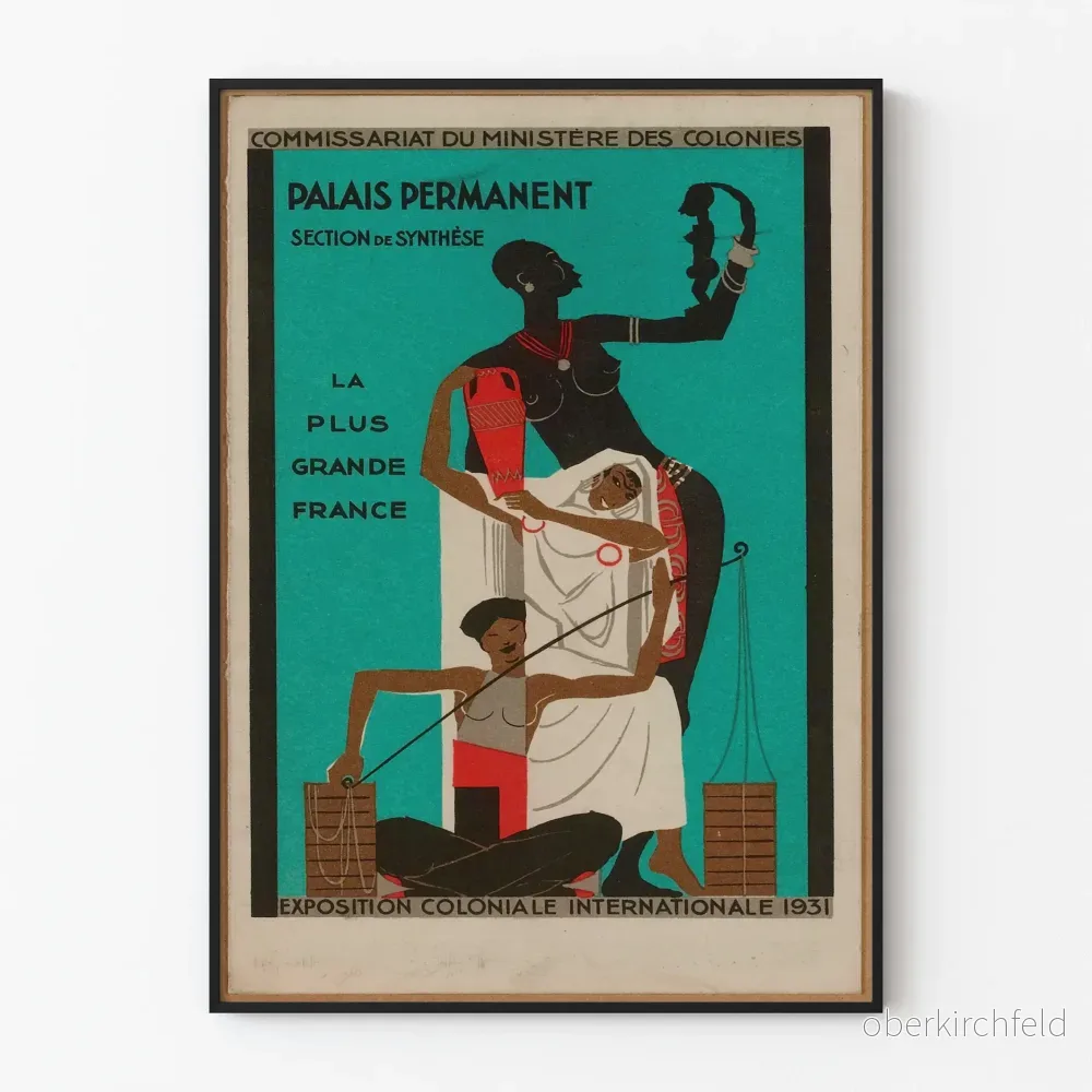 Vintageposter från den Internationella kolonialutställningen 1931 - väggdekoration