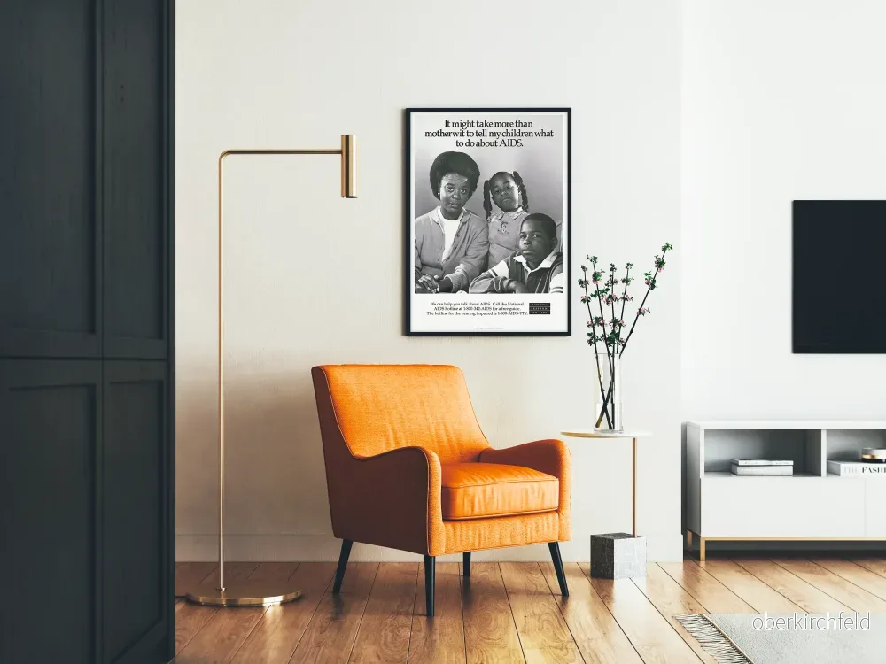 Informationsposter om AIDS med afroamerikansk familj - Bild 2