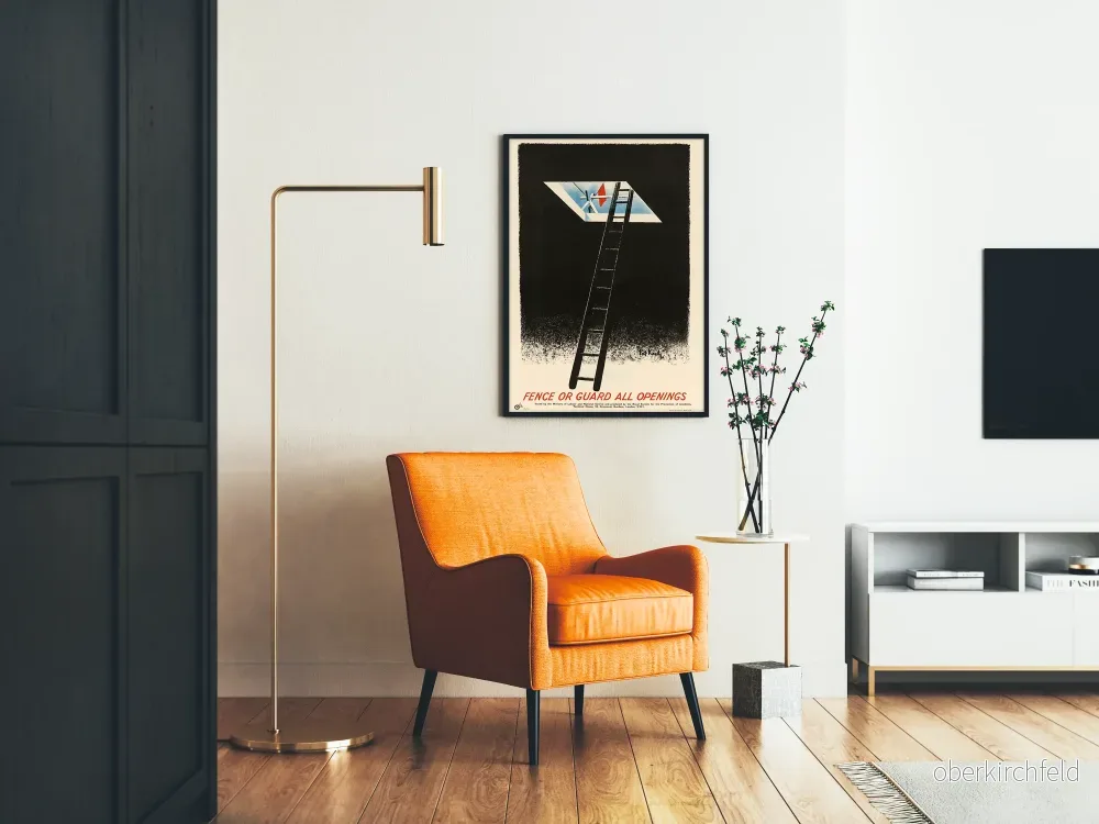 Väggposter i vintage stil Säkerhet Stege och Öppningar - Bild 2