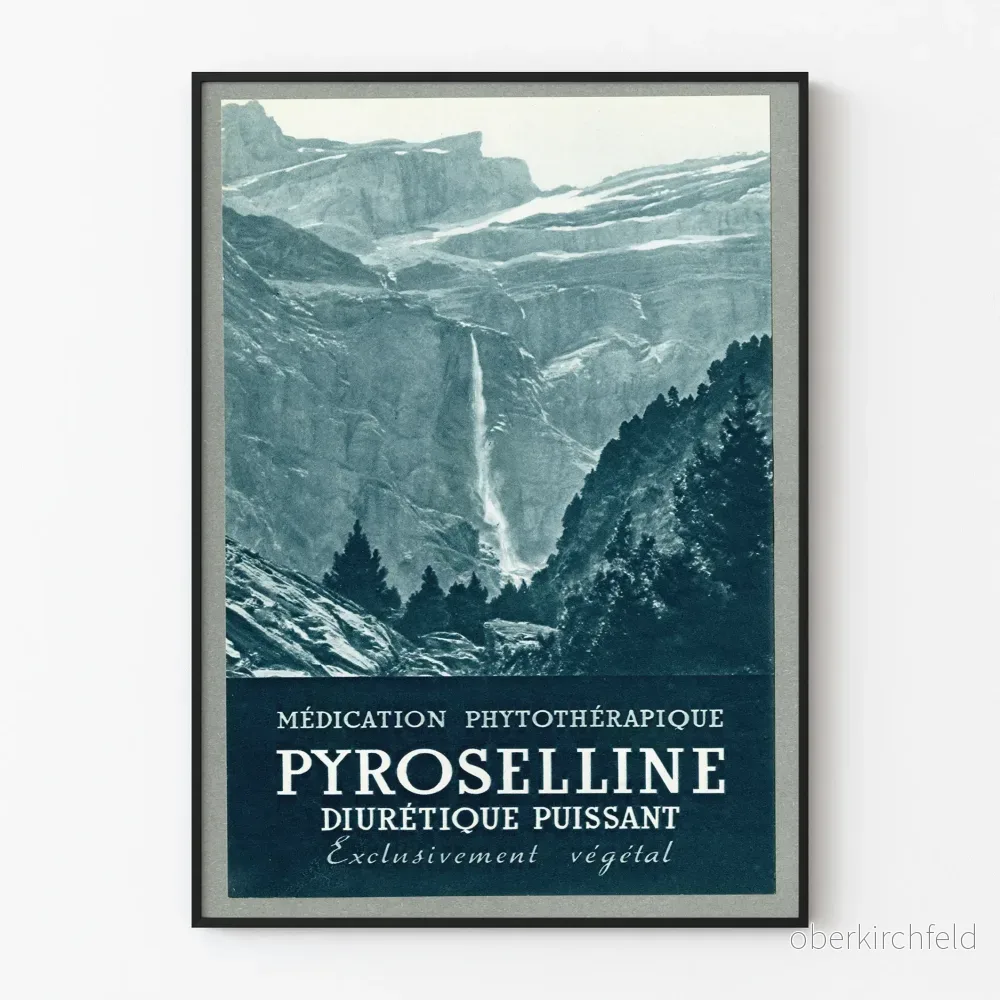 Vintageposter Pyroselline medicin växtbaserad diuretikum