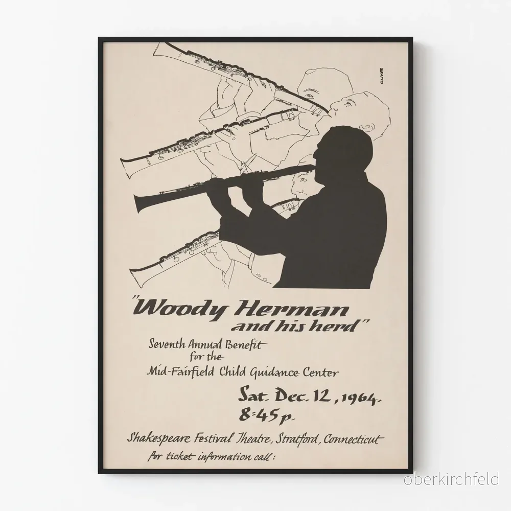 Jazzposter Woody Herman och hans flock 1964