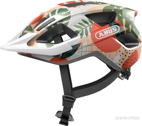 ABUS Aduro 3.0 LED cykelhjälm sportig cityhjälm i snygg design för vardagliga och sportiga turer med bakljus dam herr storlek L, orange 4003318946455