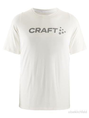 Craft CORE Tone BI Blend Tee Sportskjorta för män M White Clay Activewear av återvunnen polyester och Lyocell Soft Touch funktionströja 7318574023701