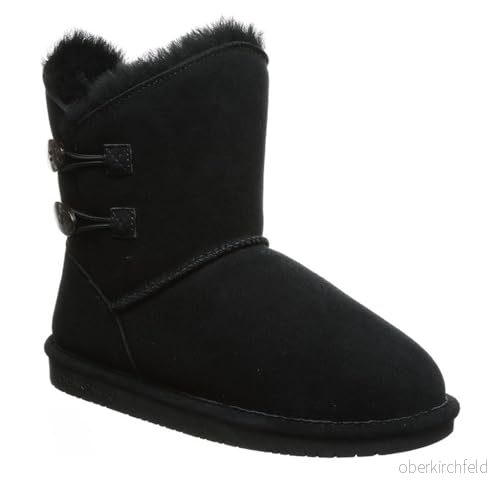 Bearpaw Rosaline ankelstövel för kvinnor, Svart II, 39 EU 889918586161