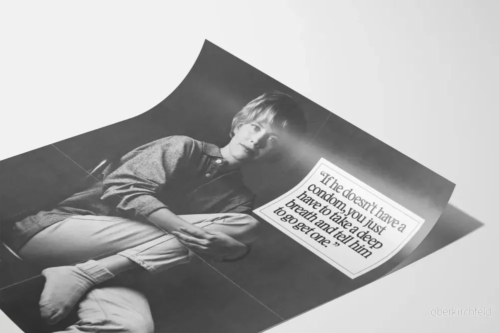 Vintageaffisch för HIV-prevention och kondomanvändning - Bild 3