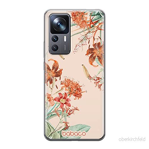 ERT GROUP mobiltelefonfodral för Xiaomi 12T/12T pro/K50 Ultra originalt och officiellt licensierat Babaco mönster Flowers 057 anpassad till formen på mobiltelefonen, fodral tillverkad av TPU plast 5905511584337