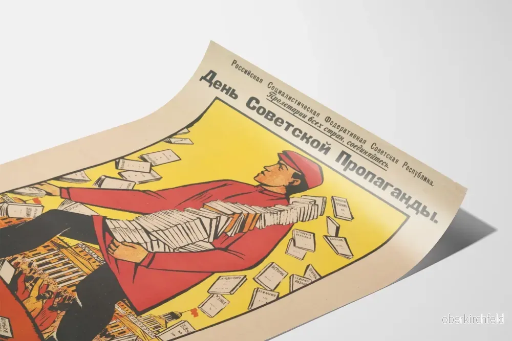 Vintage Sovjetisk Propagandaposter - Kunskapsdagen för Alla - Bild 3
