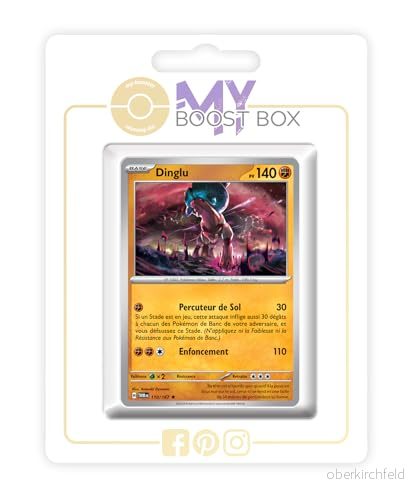 Dinglu (Ting Lu) 110/167 Holo or Reverse (random) Myboost X Écarlate et Violet 6 Mascarade Crépusculaire Box med 10 franska Pokémon kort 3701604919084