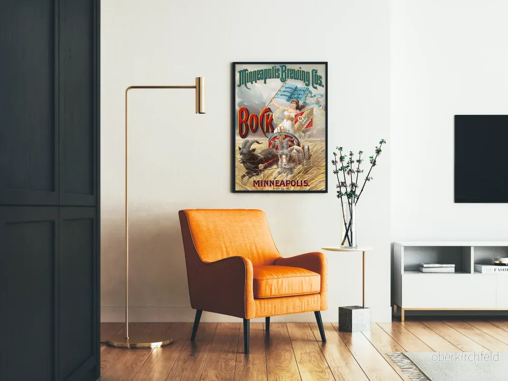 Vintageposter för Minneapolis Brewing Co. Bocköl - Bild 2