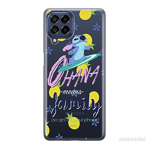 ERT GROUP mobiltelefonfodral för Samsung M33 5G originalt och officiellt licensierat Disney mönster Stitch 004 optimalt anpassad till formen på mobiltelefonen, gedeeltelijk transparant 5905511339623