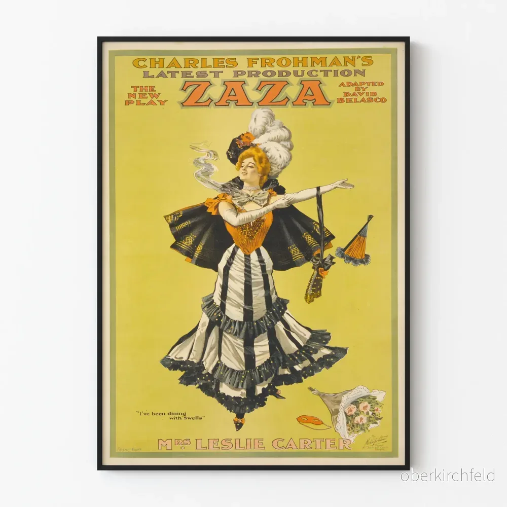 Vintage teaterposter Zaza - Elegant väggdekoration
