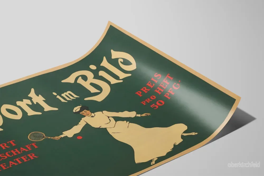 Vintage sportposter i bild – sportig och konstnärlig väggdekoration - Bild 2