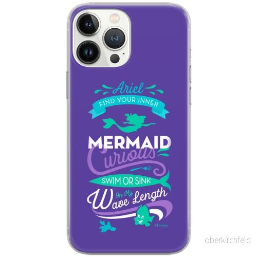 ERT GROUP mobiltelefonfodral för Iphone 13 PRO MAX originalt och officiellt licensierat Disney mönster Ariel 002 Vit optimalt anpassad till formen på mobiltelefonen, fodral tillverkad av TPU plast 5903932871968