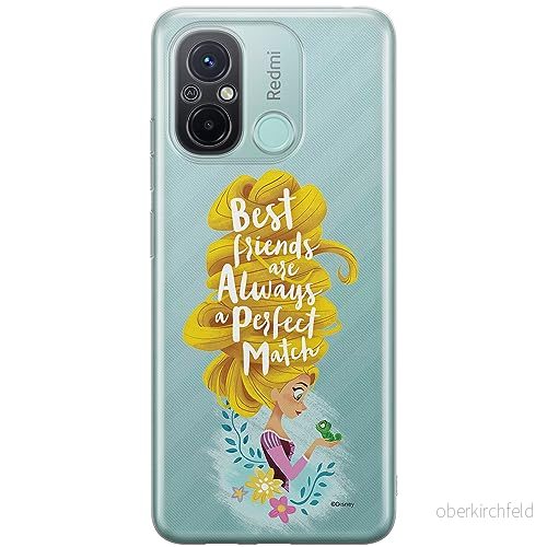 ERT GROUP mobiltelefonfodral för Xiaomi REDMI 12C/ 11A originalt och officiellt licensierat Disney mönster Rapunzel & Pascal 002 anpassad till formen på mobiltelefonen, gedeeltelijk transparant 5905511855819