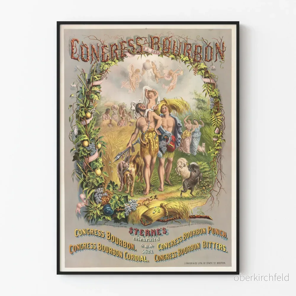 Vintage dekorativ poster Congress Bourbon