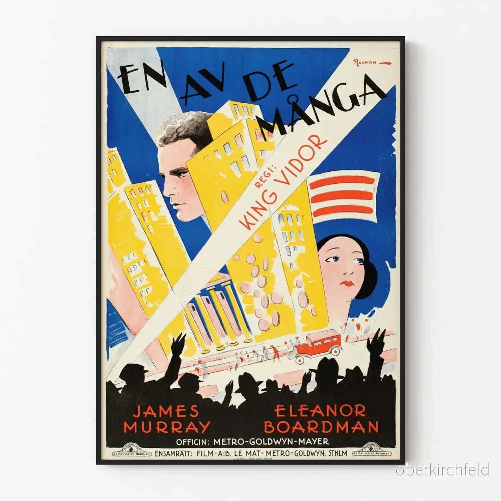 Vintage Hollywood-filmposter i Art Déco-stil
