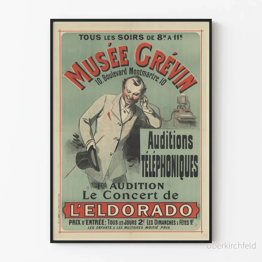 Vintageposter från Musée Grévin - Telefonsamtal, Konserten i Eldorado