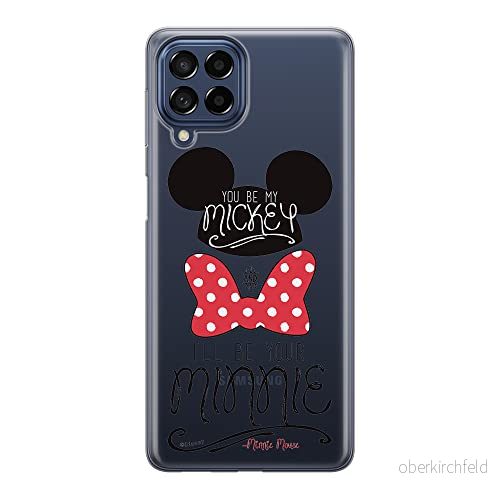 ERT GROUP mobiltelefonfodral för Samsung M53 5G originalt och officiellt licensierat Disney mönster Mickey & Minnie 004 optimalt anpassad till formen på mobiltelefonen, gedeeltelijk transparant 5905511396145